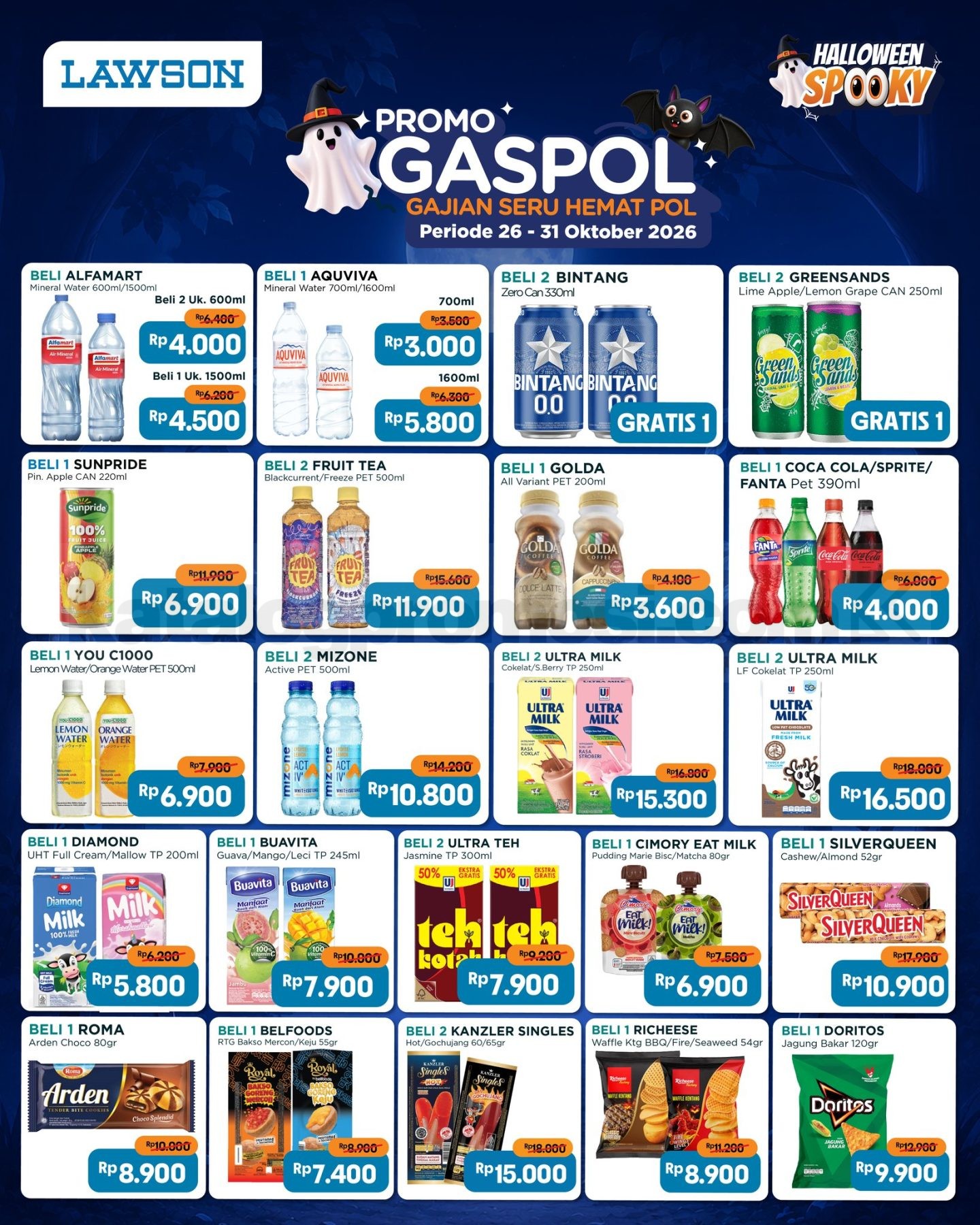 Promo Lawson OTW On The Weekend 26–31 Oktober 2026 Promo Lawson OTW On The Weekend 26–31 Oktober 2026 dengan penawaran Beli 1 Gratis 1, paket hemat, dan harga spesial kebutuhan harian.