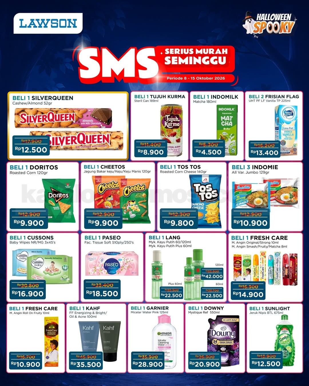 Promo LAWSON SMS Serius Murah Seminggu 08-15 Oktober 2026 Promo Lawson Serius Murah Seminggu mulai Rp4.500 dengan berbagai produk pilihan 8–15 Oktober 2026