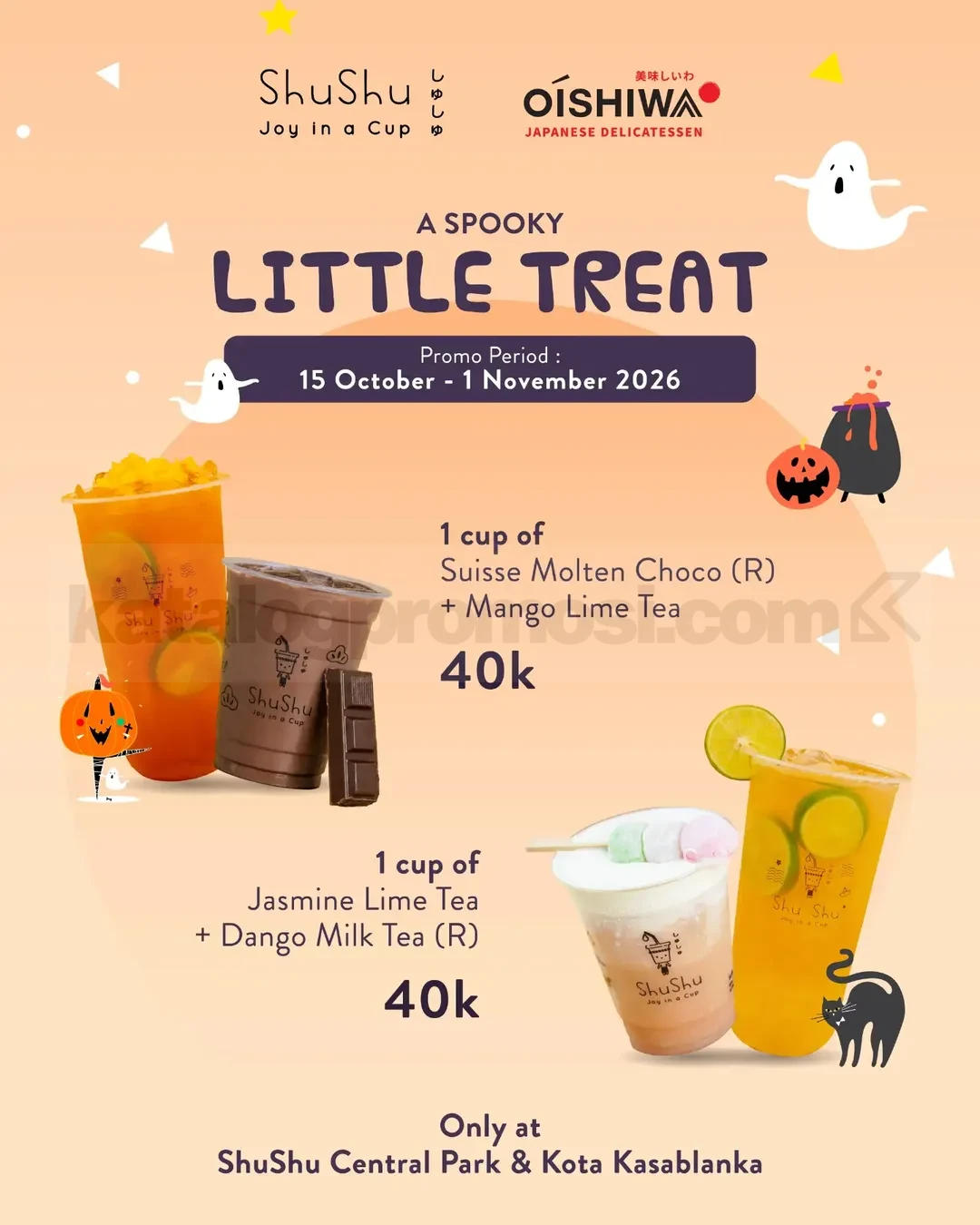 Promo Life Of ShuShu x Oishiwa Little Treat Mulai Rp40.000 Promo Life Of ShuShu x Oishiwa Little Treat mulai Rp40.000 dengan dua pilihan bundle minuman.