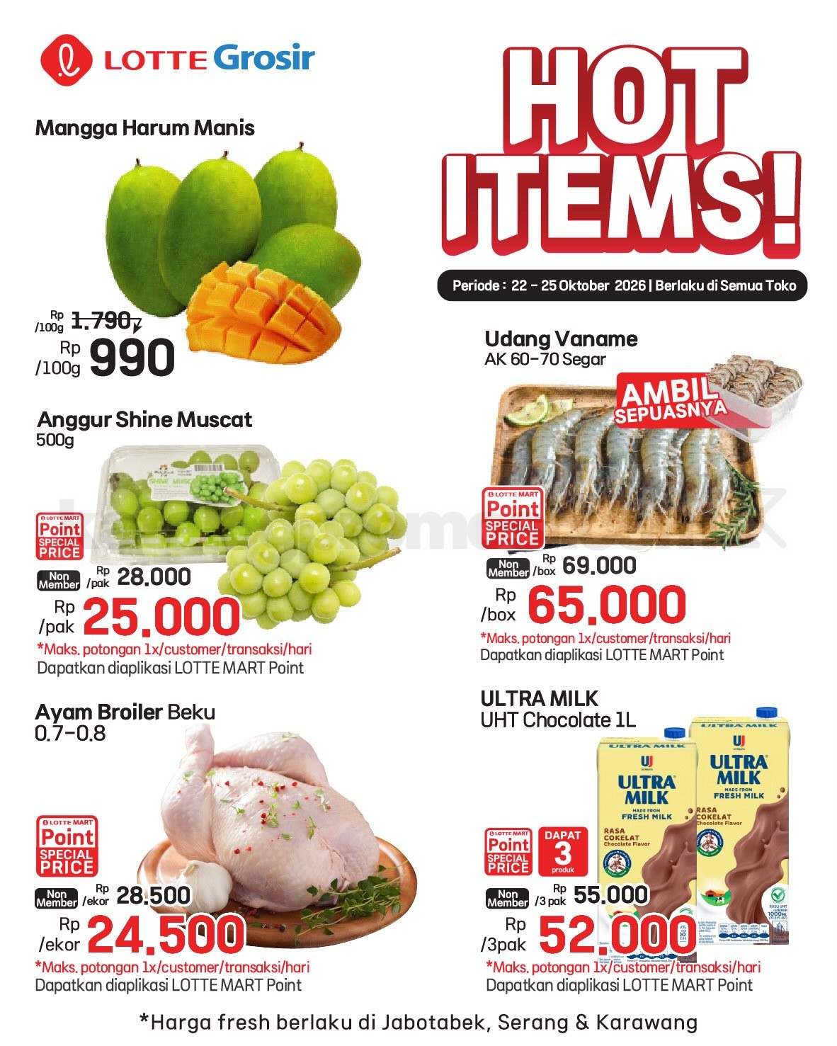 Promo LOTTE GROSIR HITS AKHIR PEKAN 22-25 Oktober 2026