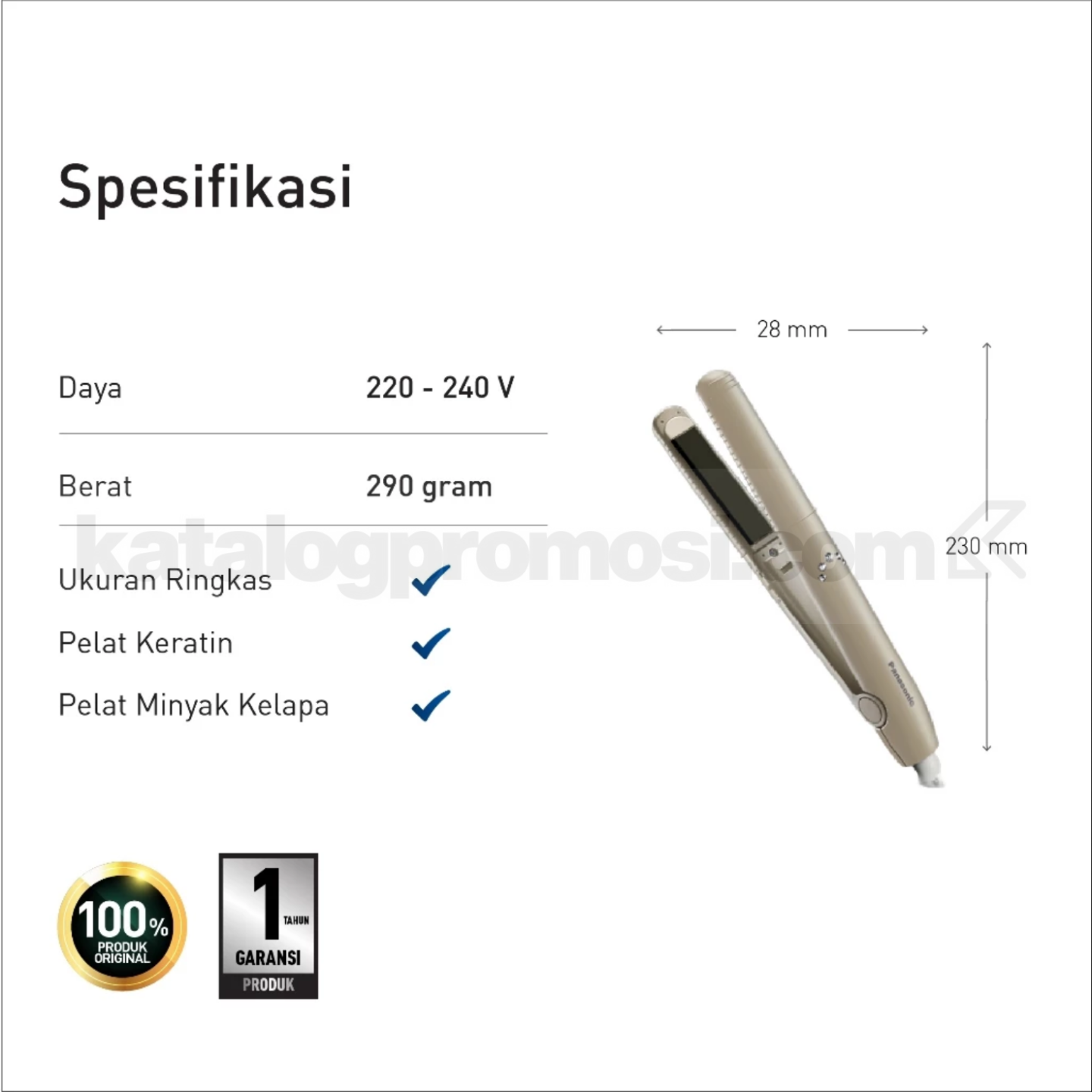 Promo Panasonic EH-HV11 Hair Straightener Diskon 11% Promo Panasonic EH-HV11 Hair Straightener Diskon 11% 1