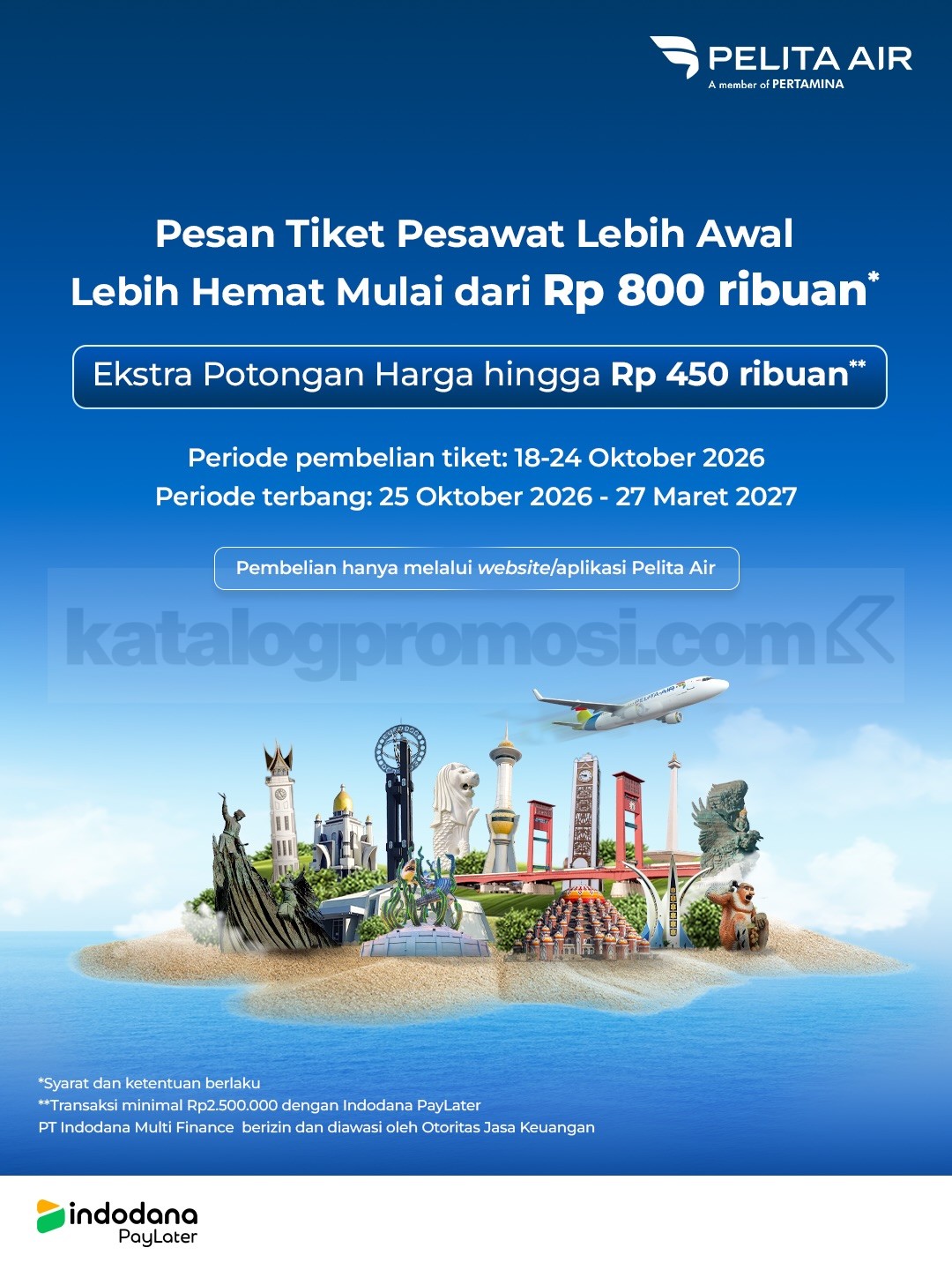Promo Pelita Air Tiket Mulai Rp800 Ribuan, Ekstra Diskon Rp450.000