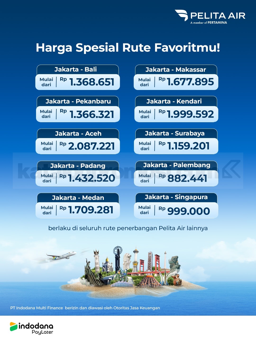 Promo Pelita Air Tiket Mulai Rp800 Ribuan, Ekstra Diskon Rp450.000