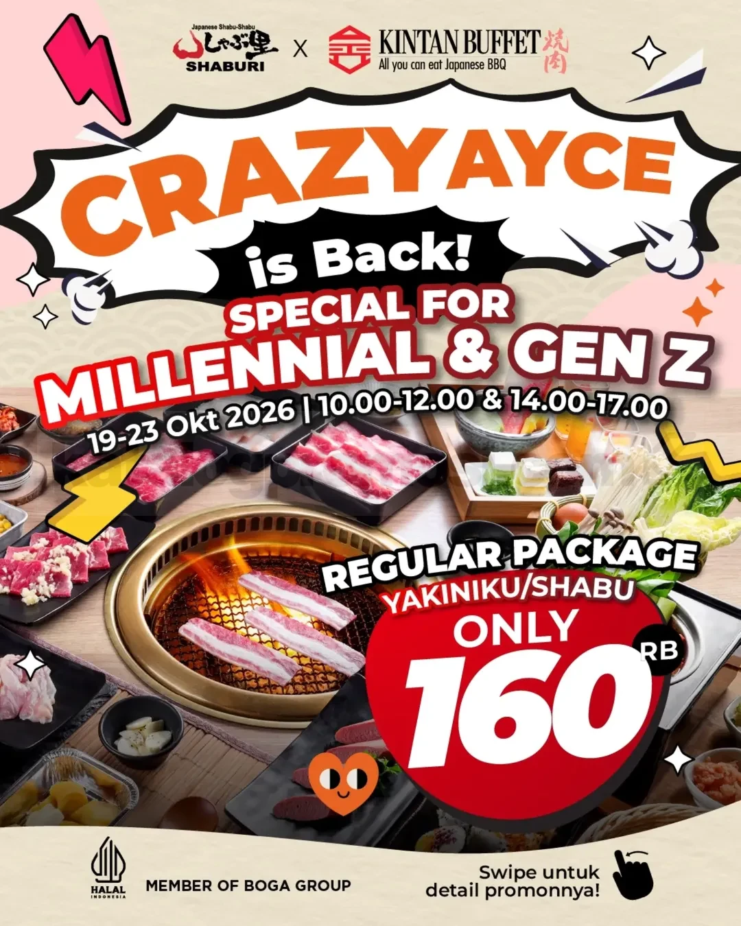 Promo Shaburi x Kintan Buffet AYCE Rp160.000 Khusus Millennial & Gen Z!