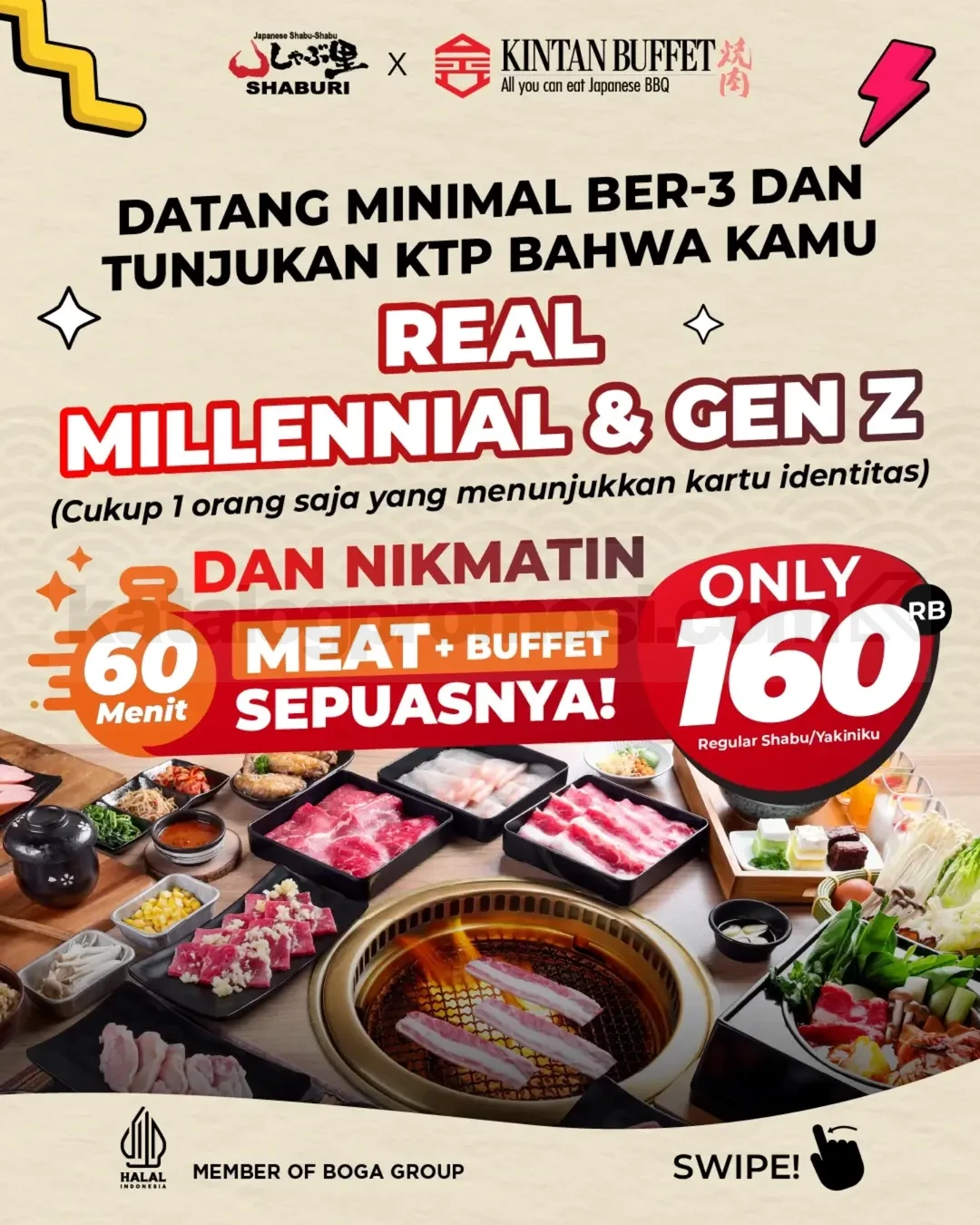 Promo Shaburi x Kintan Buffet AYCE Rp160.000 Khusus Millennial & Gen Z!