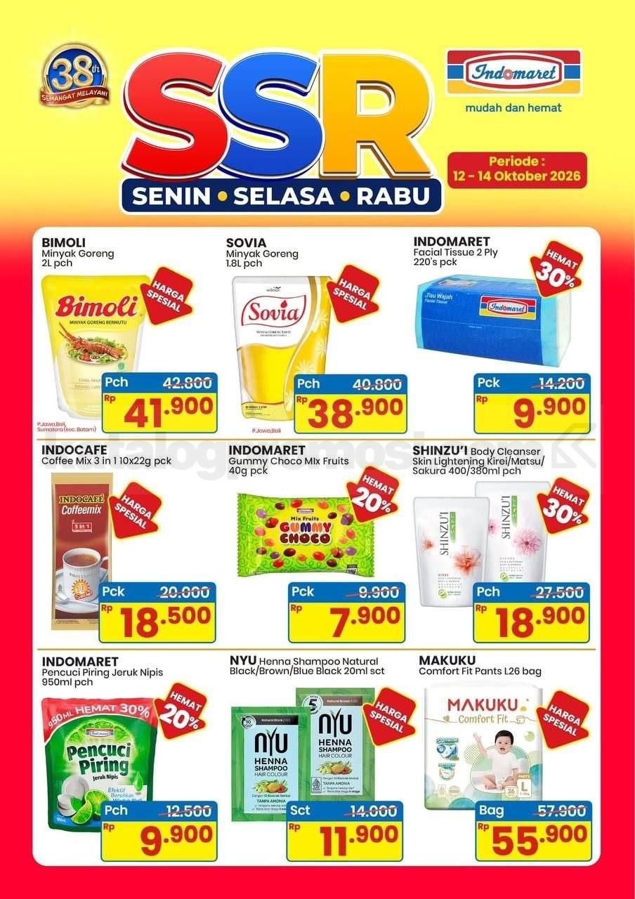 Promo SSR Indomaret Senin Selasa Rabu 12-14 Oktober 2026