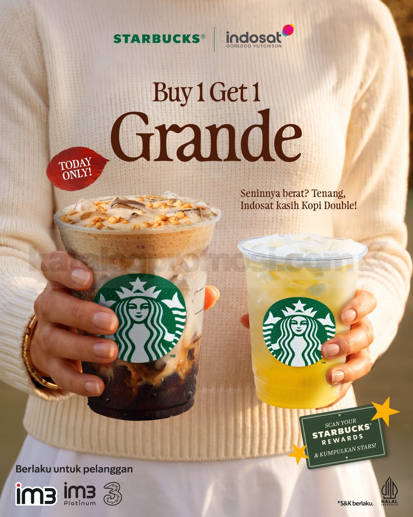 Promo Starbucks Buy 1 Get 1 Free Grande Beverages