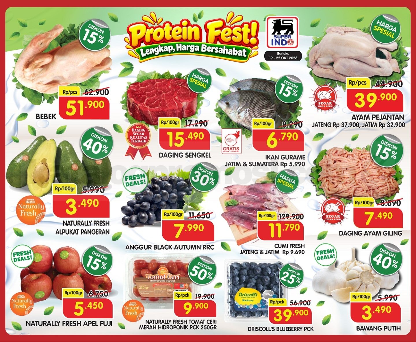 Promo SUPERINDO Weekday 19-22 Oktober 2026