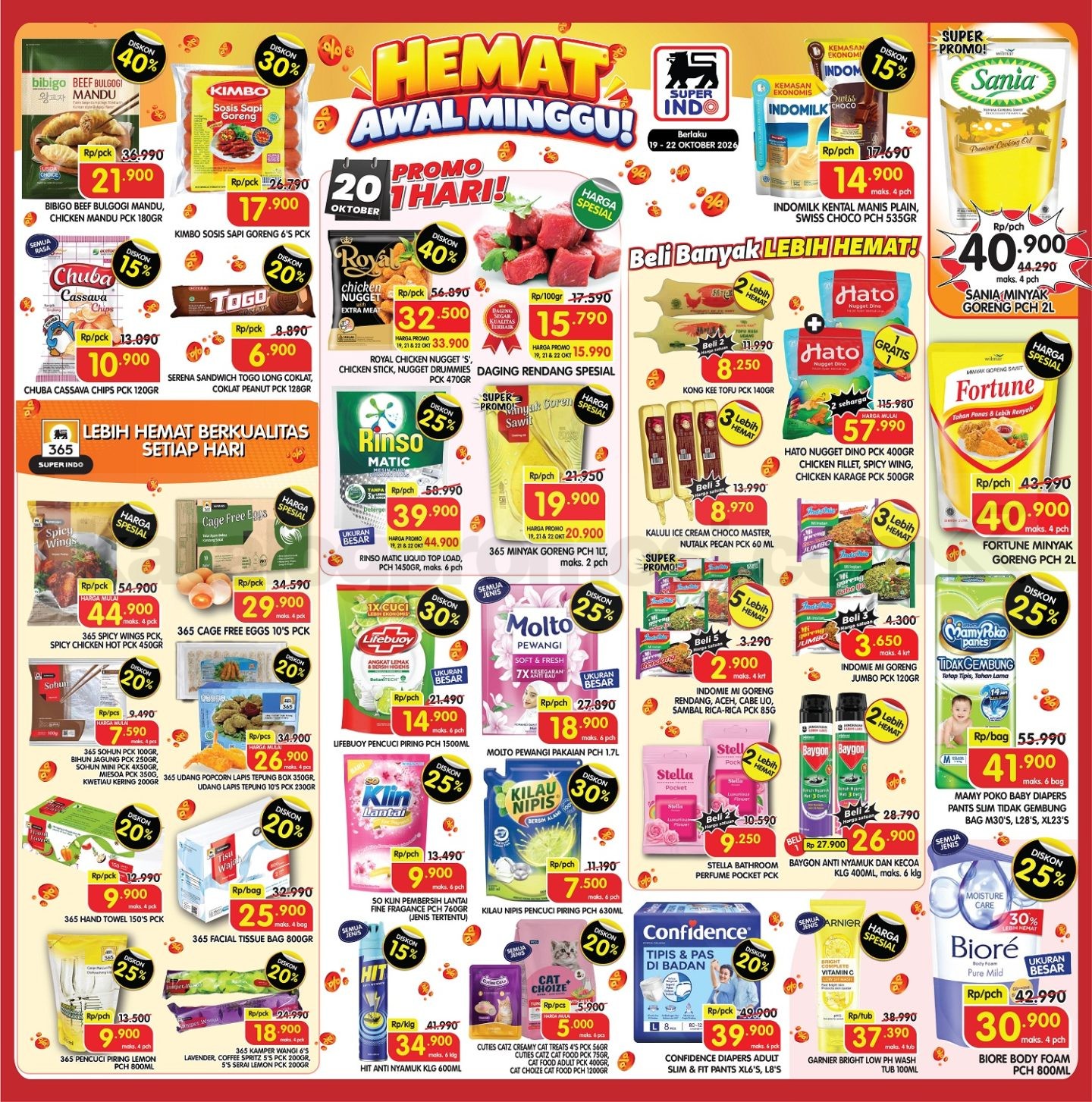 Promo SUPERINDO Weekday 19-22 Oktober 2026