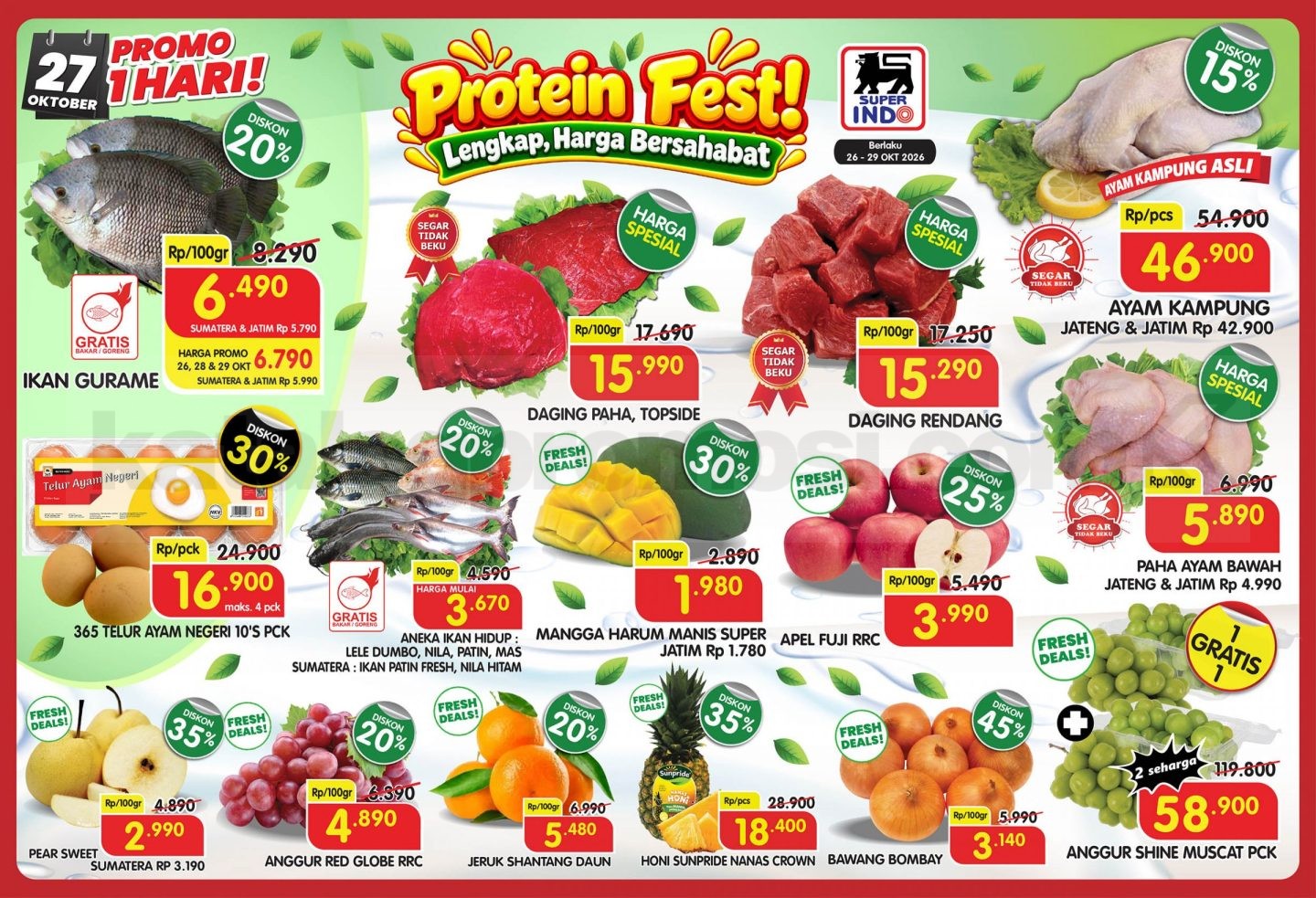 Promo SUPERINDO Weekday 26-29 Oktober 2026 Promo SUPERINDO Weekday 26-29 Oktober 2026