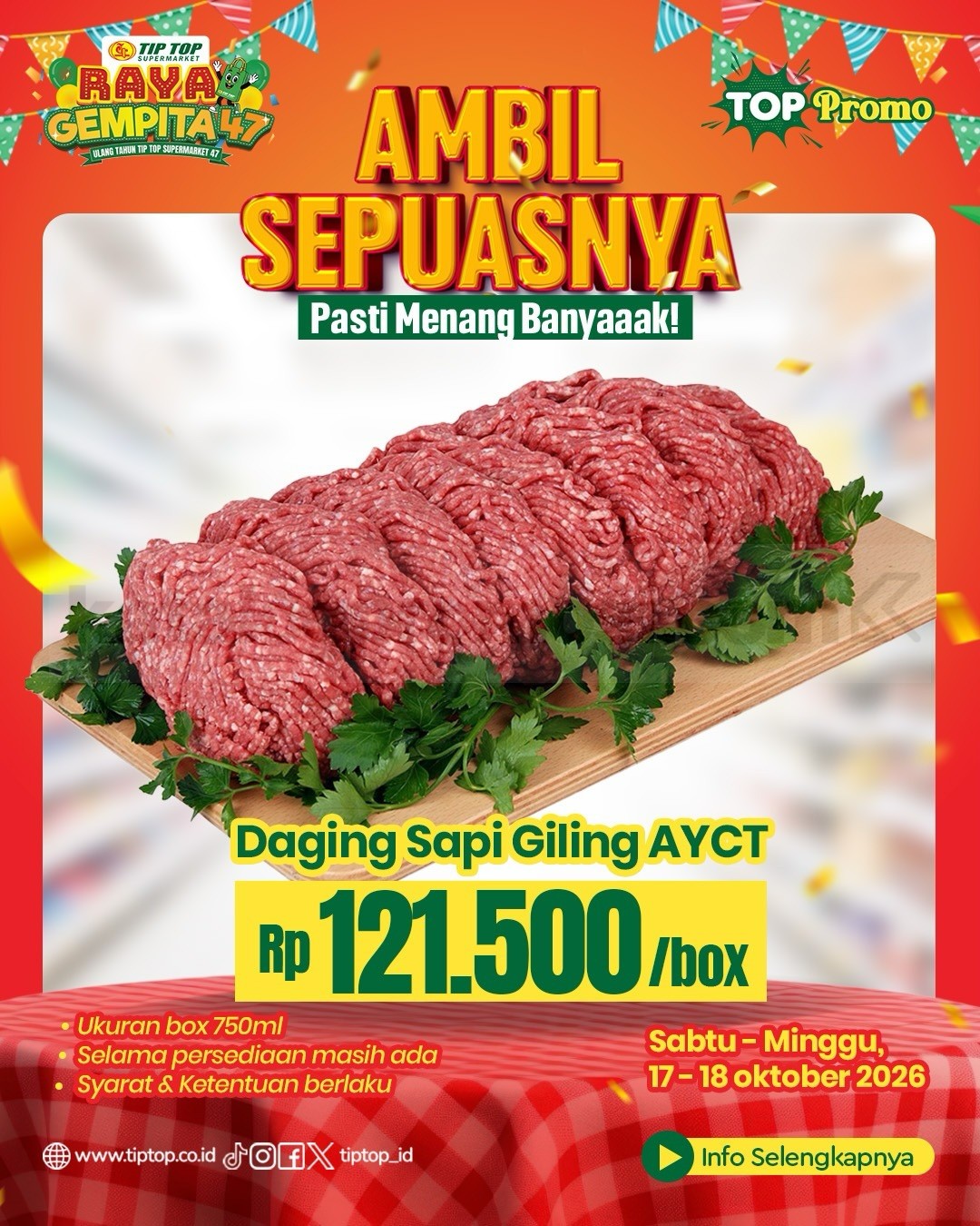 Promo TIP TOP Ambil Sepuasnya Mulai Rp33.000 per Box!