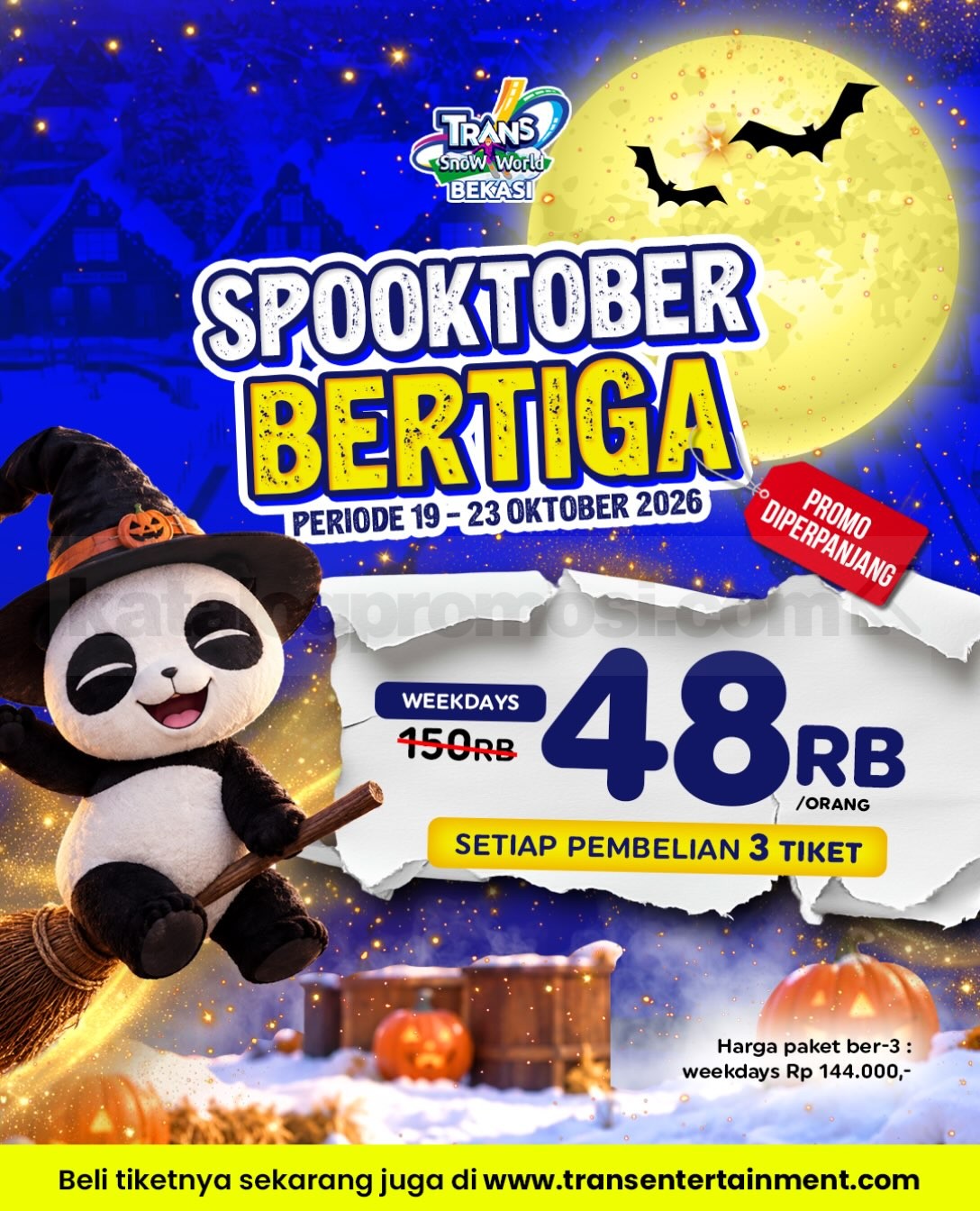 Promo Trans Snow World Bekasi Spooktober Bertiga Rp48.000